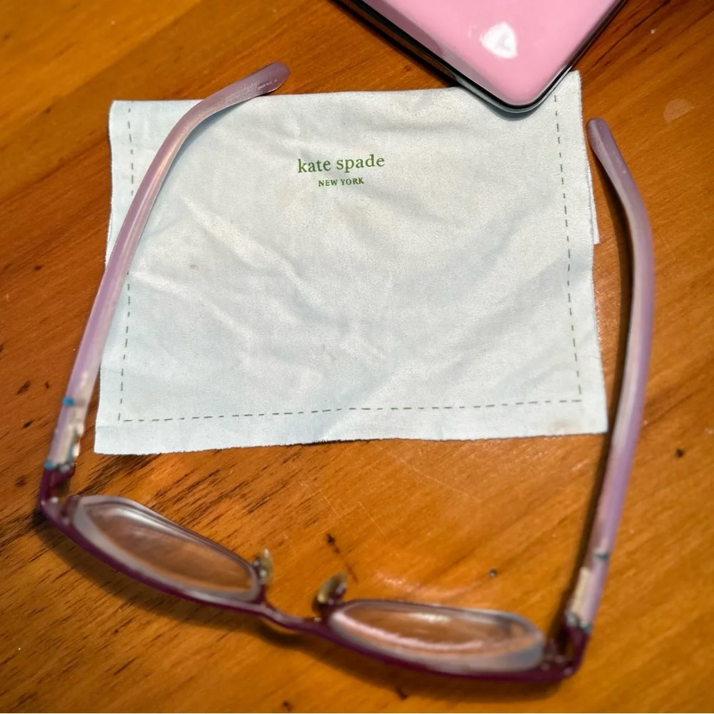 kate spade new york Pink Glitter Mulberry Eyeglasses JAYLA OW74 Size 50-17-135